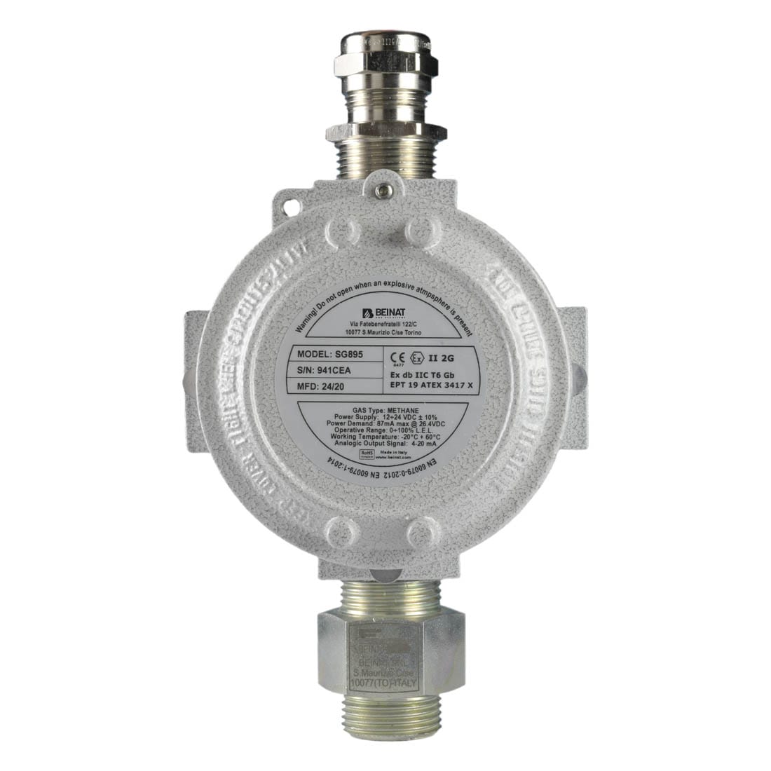 كاشف تسرب الغاز ضد الإنفجار ماركة بينات موديل رقم SG895-Atex صناعة إيطالي